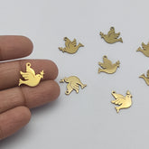 Stainless steel bird charm